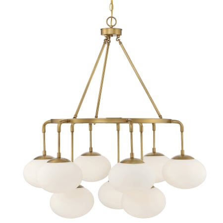 Bellevue 9 Light 34" Wide Chandelier Natural Brass