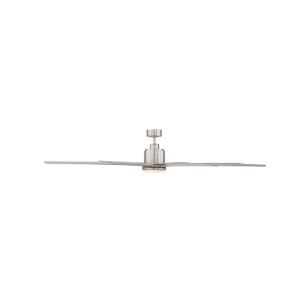Bellevue Single Light 8 Blade Integrated LED Hanging Indoor / Outdoor Ceiling Fan with Frosted Glass Shade Brushed Nickel