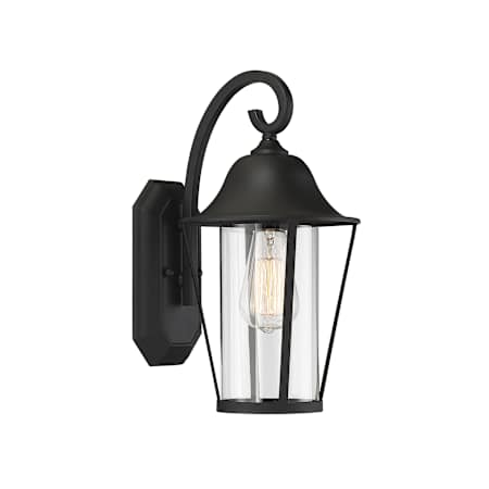 Bellevue Single Light 14" Tall Outdoor Wall Sconce Black