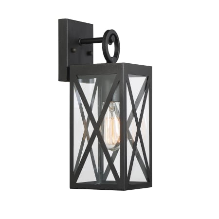 Bellevue Single Light 14" Tall Outdoor Wall Sconce Black