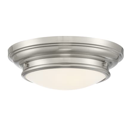 Bellevue 2 Light 13" Wide Flush Mount Bowl Ceiling Fixture Brushed Nickel