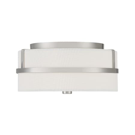 Bellevue 2 Light 13" Wide Flush Mount Drum Ceiling Fixture Brushed Nickel