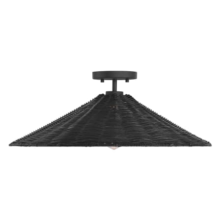 Bellevue 24" Wide Semi-Flush Ceiling Fixture Matte Black