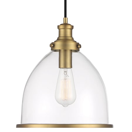 Bellevue 11" Wide Pendant Natural Brass