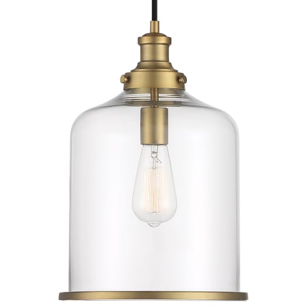 Bellevue 10" Wide Pendant Natural Brass