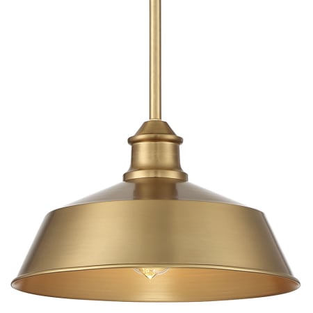 Bellevue 14" Wide Pendant Natural Brass