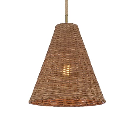 Bellevue 16" Wide Pendant Natural Brass
