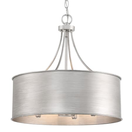 Bellevue 4 Light 18" Wide Pendant with Metal Drum Shade Antique Silver