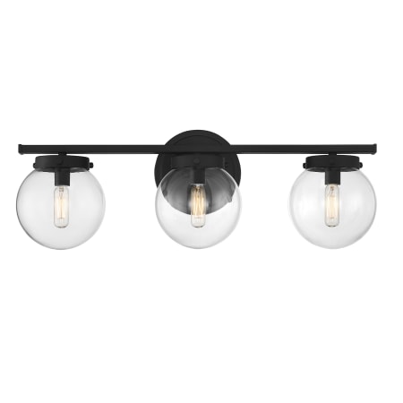 Bellevue 3 Light 24" Wide Bathroom Vanity Light Matte Black