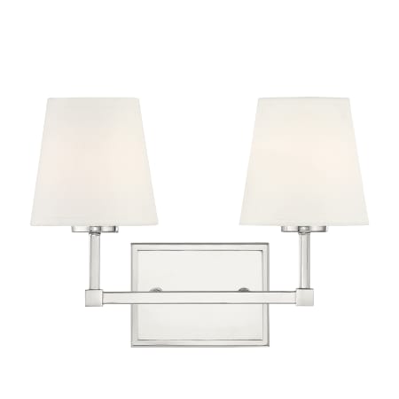 Bellevue 2 Light 15" Wide Bathroom Vanity Light Polished Nickel