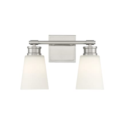 Bellevue 2 Light 14" Wide Bathroom Vanity Light Brushed Nickel