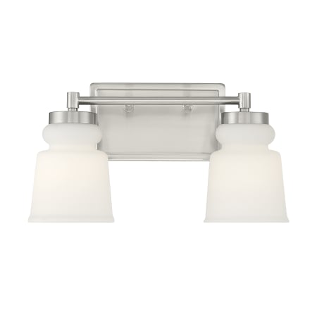 Bellevue 2 Light 15" Wide Bathroom Vanity Light Brushed Nickel
