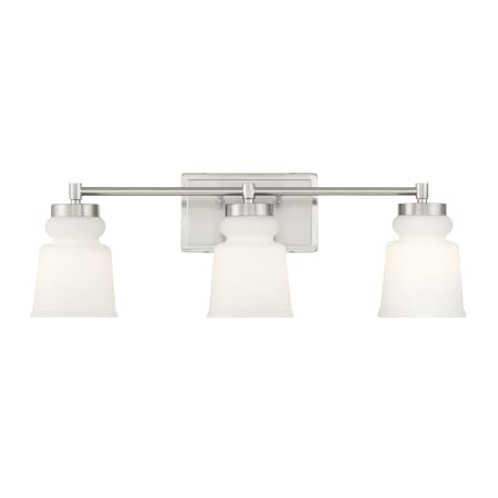 Bellevue 3 Light 24" Wide Bathroom Vanity Light Brushed Nickel