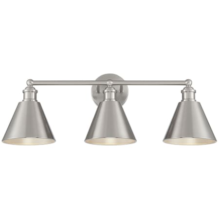 Bellevue 3 Light 27" Wide Bathroom Vanity Light Brushed Nickel