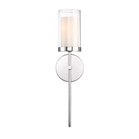 Bellevue Single Light 20" Tall Wall Sconce Chrome