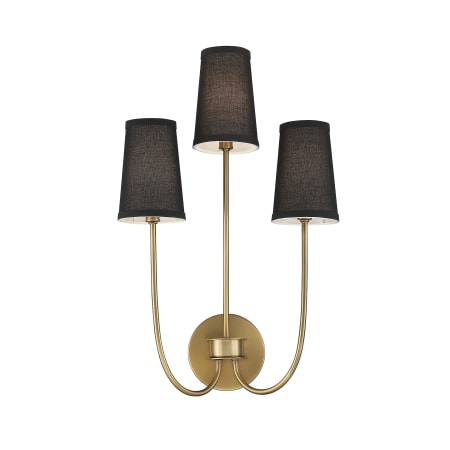 Bellevue 3 Light 23" Tall Wall Sconce Natural Brass