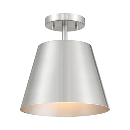 Bellevue 10" Wide Semi-Flush Ceiling Fixture Brushed Nickel