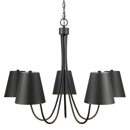 Bellevue 5 Light 32" Wide Chandelier Matte Black