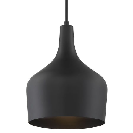 Bellevue 11" Wide Pendant with Metal Shade Matte Black