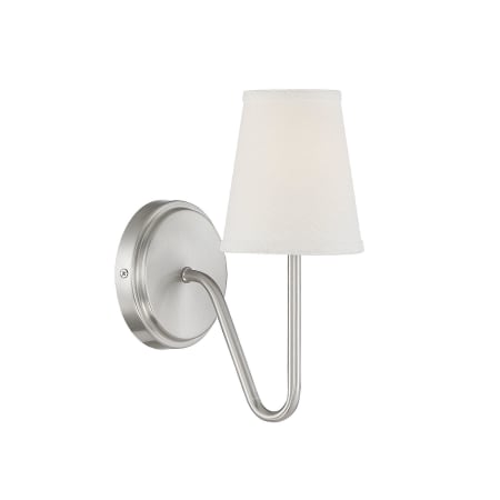 Bellevue 11" Tall Wall Sconce with 8" Extension Brushed Nickel