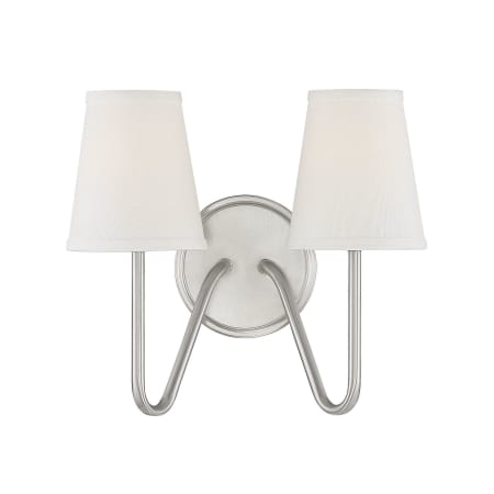 Bellevue 2 Light 11" Tall Wall Sconce Brushed Nickel