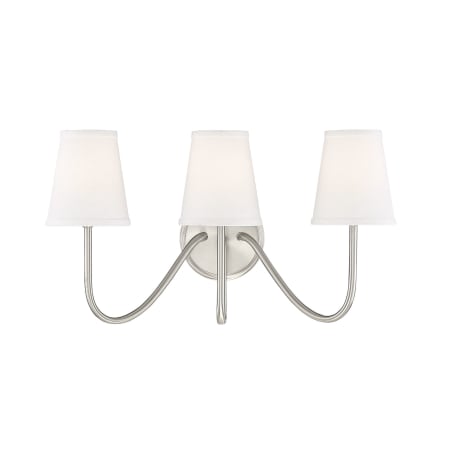 Bellevue 3 Light 11" Tall Wall Sconce Brushed Nickel