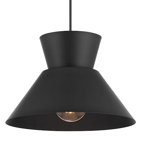 Bellevue 12" Wide Pendant Matte Black