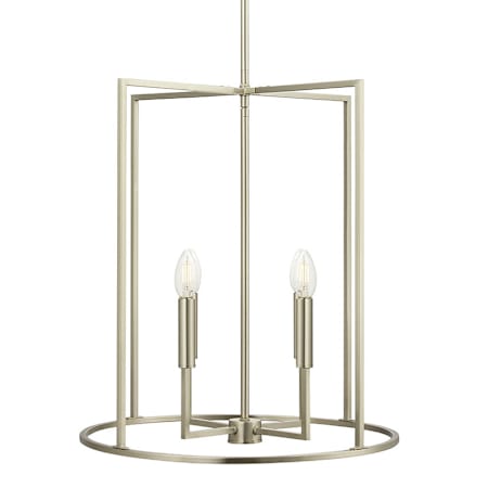 Bellevue 4 Light 19" Wide Taper Candle Pendant Brushed Nickel