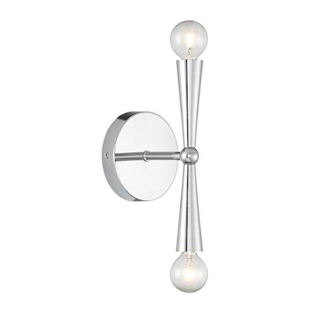 Bellevue 2 Light 10" Tall Bathroom Sconce Chrome
