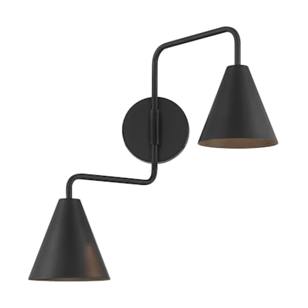 Bellevue 2 Light 17" Tall Wall Sconce Matte Black