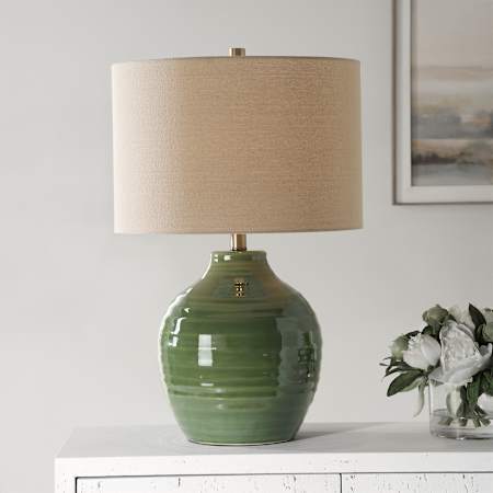 Bellevue 23" Tall Accent Table Lamp Antique Brass