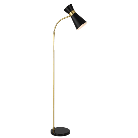 Bellevue Hippon 62" Tall Arc Floor Lamp Gold / Black