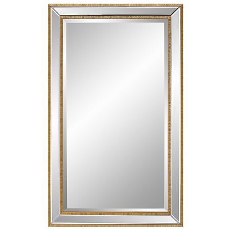 Bellevue Cossus 24" W x 40" H Modern Rectangular Framed Bathroom Wall Mirror Gold