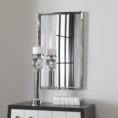 Bellevue 18" W x 30" H Rectangular Stainless Steel Framed Bathroom Mirror Stainless Steel