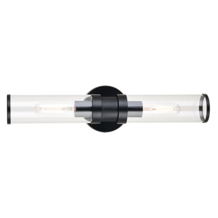 Bellevue Masquerade 2 Light 19" Wide Bath Bar Black