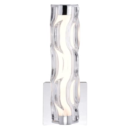 Bellevue Sienna Single Light 13" Tall LED Bathroom Sconce Chrome