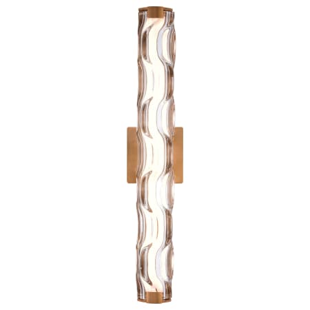 Bellevue Sienna 24 in. LED Bath Bar Bathroom Vanity Light Glass Natural Brass