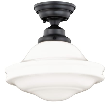 Bellevue Kash Single Light 12" Wide Semi-Flush Ceiling Fixture Oil Rubbed Bronze
