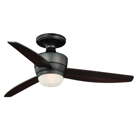 Bellevue Frode 44" 3 Blade Hugger Indoor DC Motor Ceiling Fan with A Glass Shade Copper Bronze