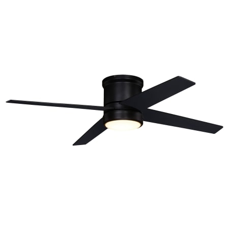 Bellevue Danya 52" 4 Blade LED Indoor Ceiling Fan with Frosted Glass Shade Black