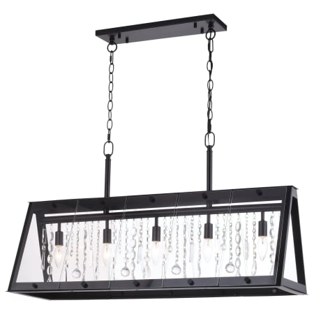 Bellevue Teagan 5 Light 37" Wide Crystal Linear Chandelier Oil Rubbed Bronze