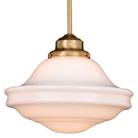 Bellevue Kash Single Light 12" Wide Pendant Natural Brass