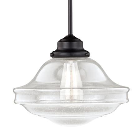 Bellevue Kash Single Light 12" Wide Pendant with A Glass Shade Oil Rubbed Bronze