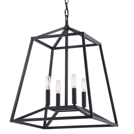 Bellevue Tristan 4 Light 16" Wide Pendant Black