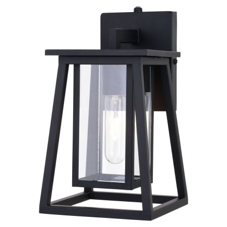 Bellevue Kirk 12" Tall Outdoor Wall Sconce with Clear Glass Shade Matte Black