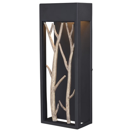 Bellevue Single Light 16" Tall LED Outdoor Wall Sconce Textured Black / Poplar