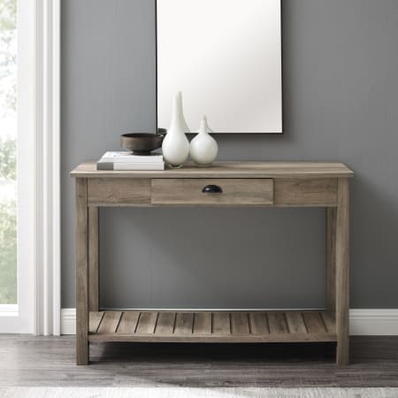 Bellevue Rustic Farmhouse 48" Wide Casual Console / Sofa Entry Table Gray Wash