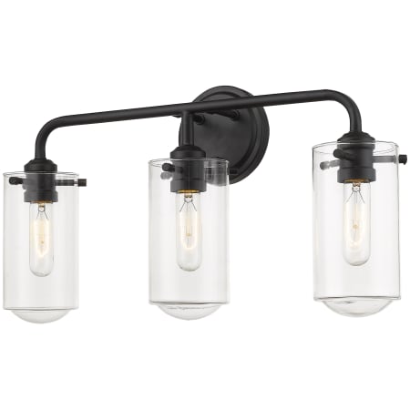 Bellevue Harrison 3 Light 22" Wide Bathroom Vanity Light Matte Black