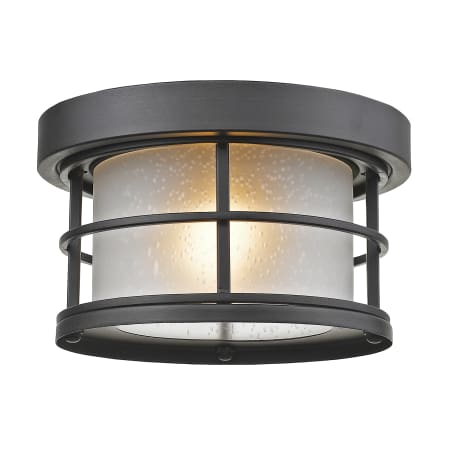 Bellevue Addie 10" Wide Flush Mount Drum Outdoor Ceiling Fixture Black