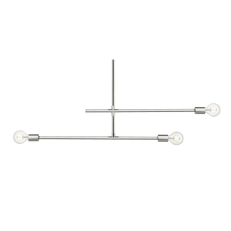 Bellevue Abra 3 Light 41" Wide Abstract Chandelier Chrome